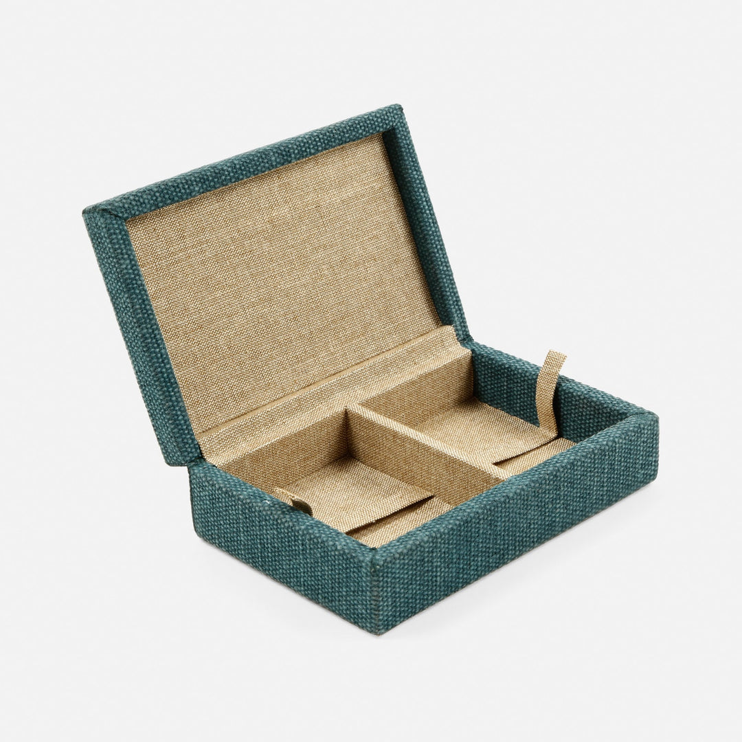 Preston, Dark Teal, Card Box, Cotton Jute