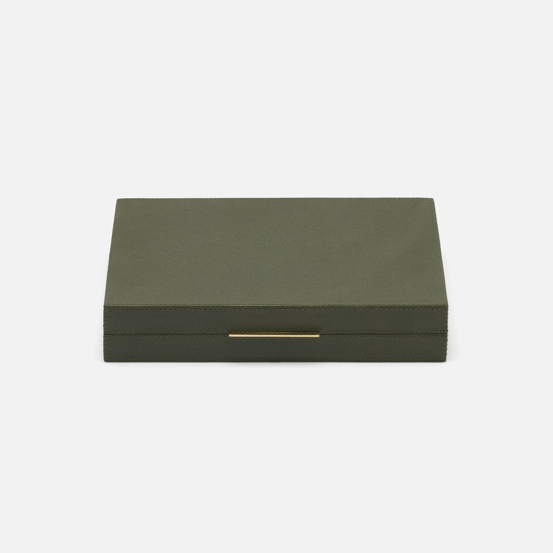 Sebina, Forest Green, Backgammon, Full-Grain Leather, Small