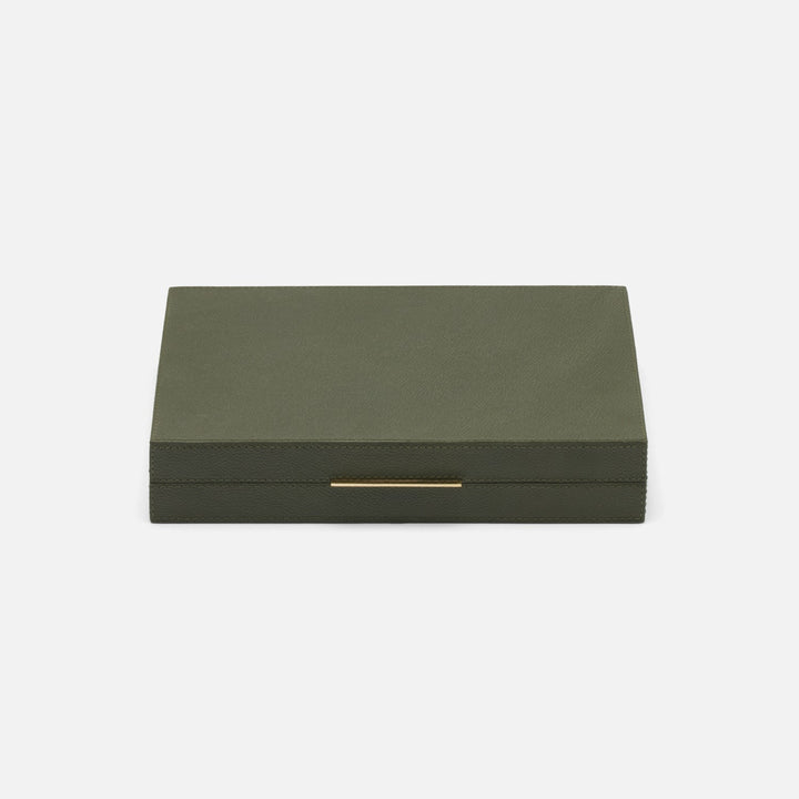 Sebina, Forest Green, Backgammon, Full-Grain Leather, Small