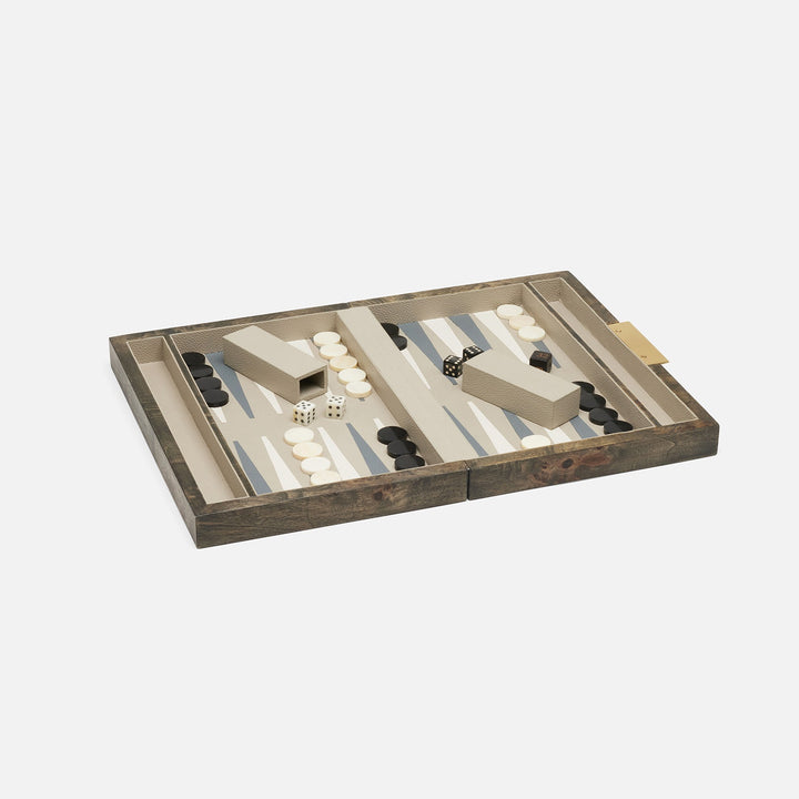 Windsor, Ash Gray, Backgammon, Game Set, Small, Mappa Burl
