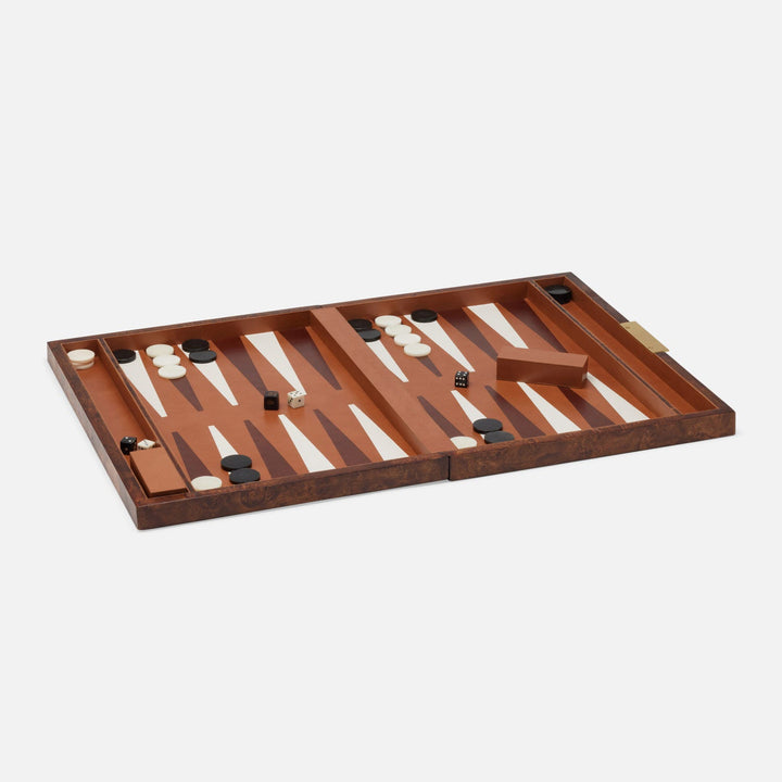 Windsor, Dark Honey, Backgammon Game Set, Small, Mappa Burl