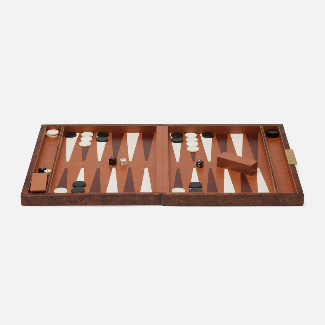 Windsor, Dark Honey, Backgammon Game Set, Small, Mappa Burl