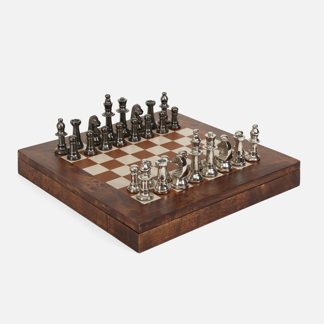 Windsor, Dark Honey, Chess Game Set, Mappa Burl