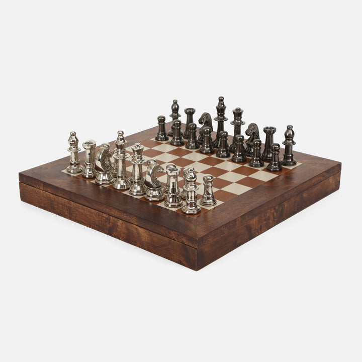 Windsor, Dark Honey, Chess Game Set, Mappa Burl