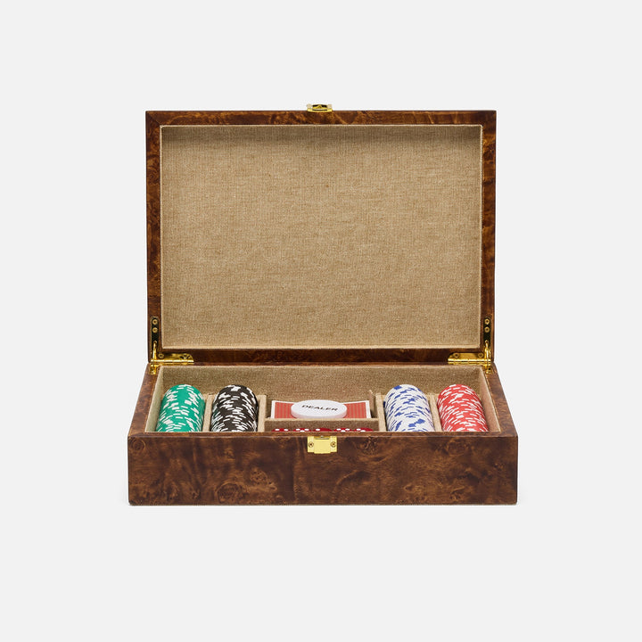Windsor, Dark Honey, Poker Game Set, Mappa Burl