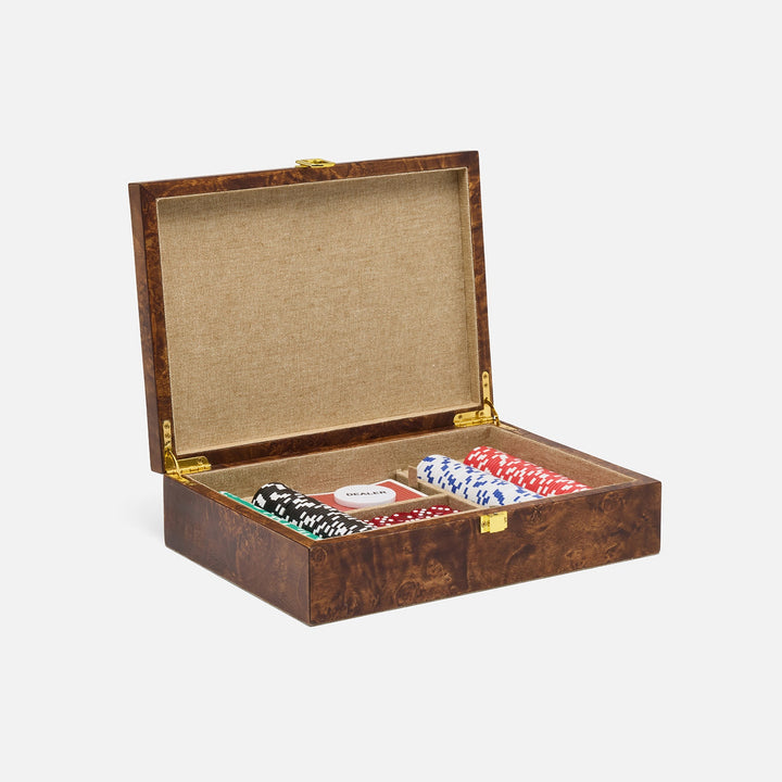 Windsor, Dark Honey, Poker Game Set, Mappa Burl