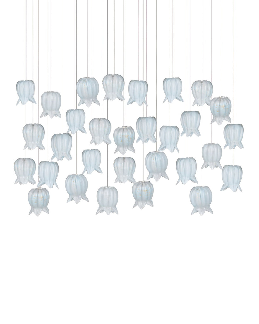 Pendants:Multi Polpo Blue 30-Light Linear Multi-Drop Pendant