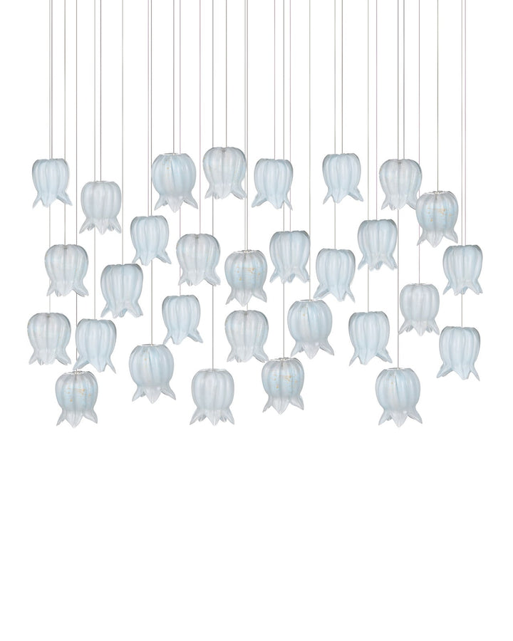 Pendants:Multi Polpo Blue 30-Light Linear Multi-Drop Pendant