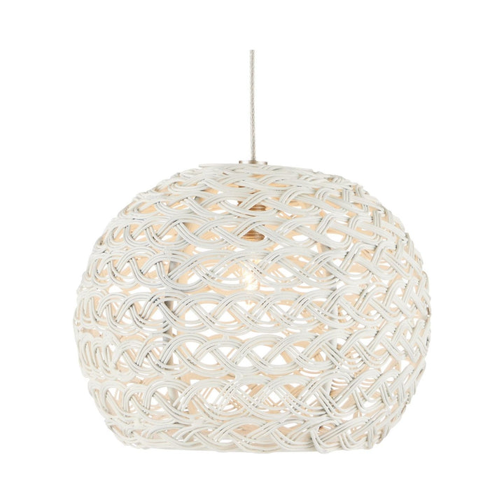 Piero White 15-Light Round Multi-Drop Pendant