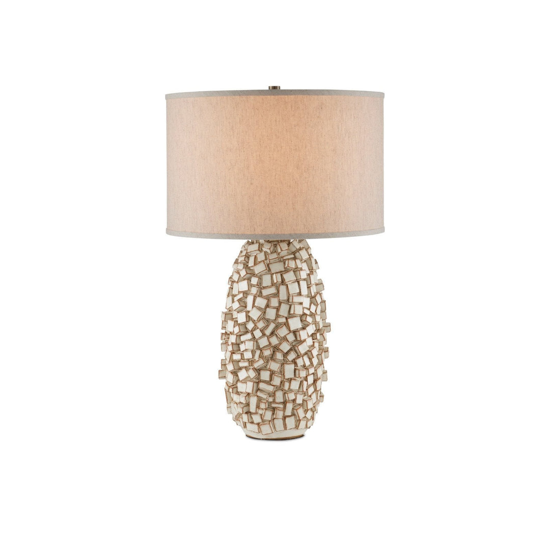 Sugar Cube Ivory Table Lamp