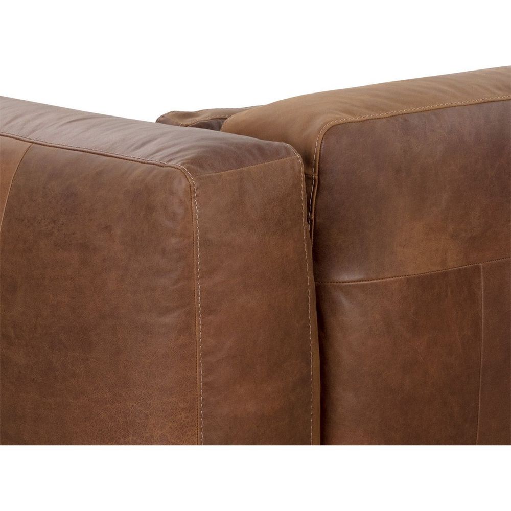 Beau Sofa Chaise - Raf - Lucia Tobacco Leather