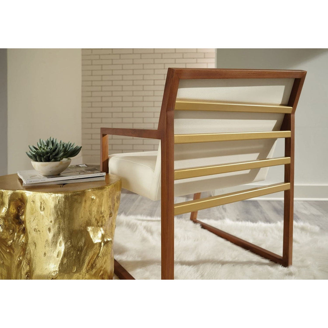 Ladder Slant Arm Chair-Phillips Collection-PHIL-ID94277-Lounge ChairsBrown/White - Right-3-France and Son