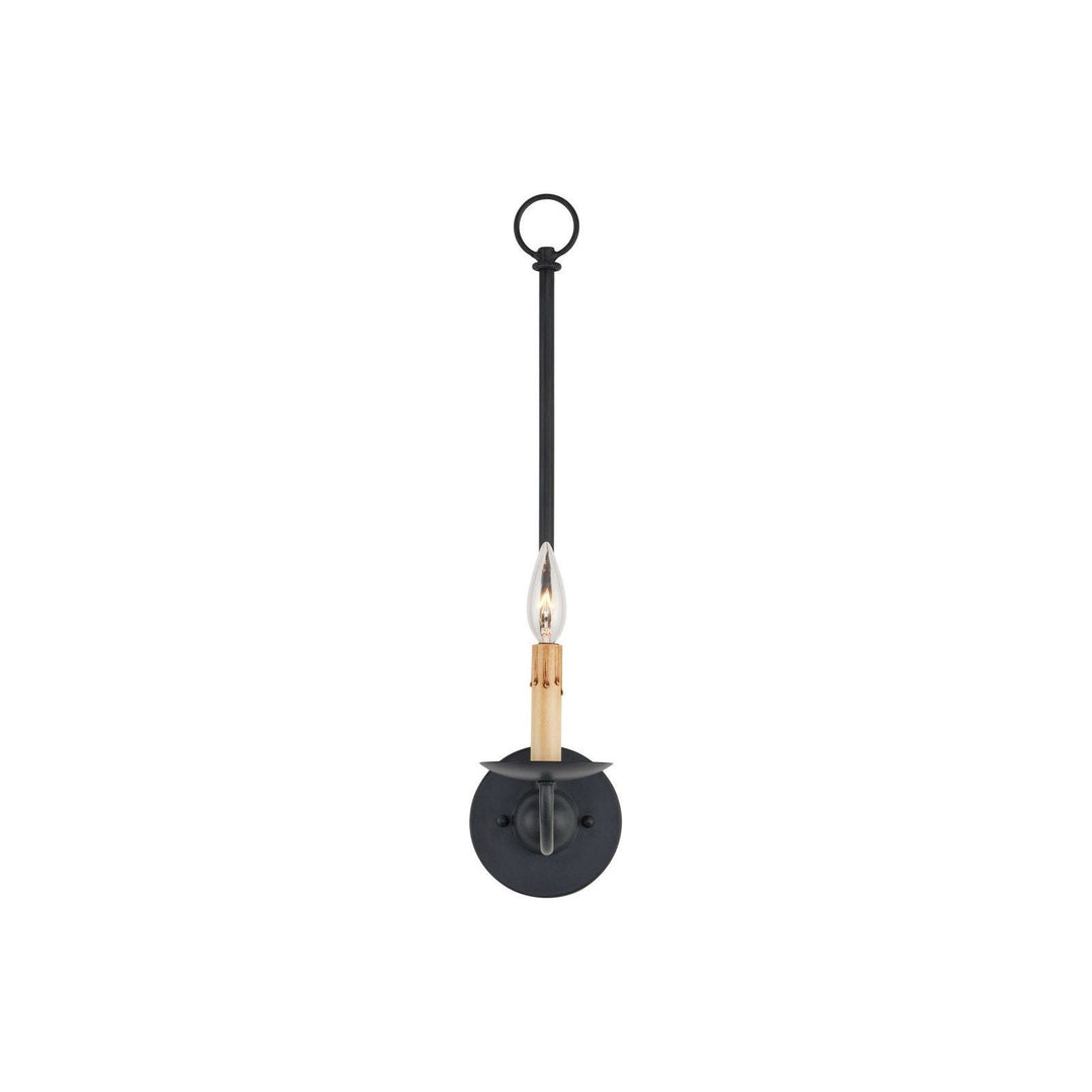 Saxon Single-Light Black Wall Sconce