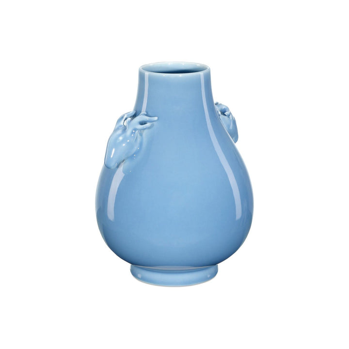 Sky Blue Deer Handles Vase