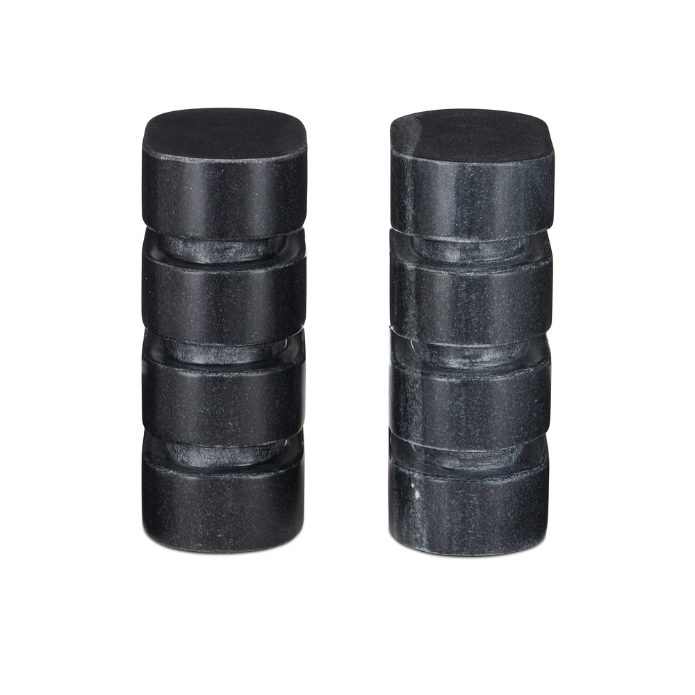 Bheslana Marble Black Object Set of 2