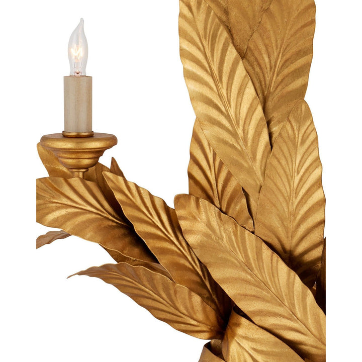 Apollo Gold Twisted Leaf Wall Sconce