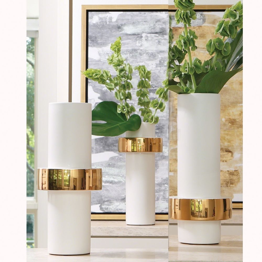 Gold Ring Vase-Low