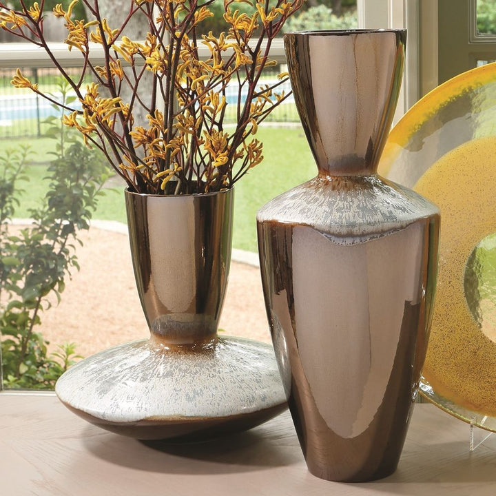 Martas Vase-Bronze Reactive Blue-Low