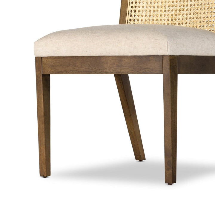 Angelina Cane Armless Dining Chair - Toasted Savile Flax