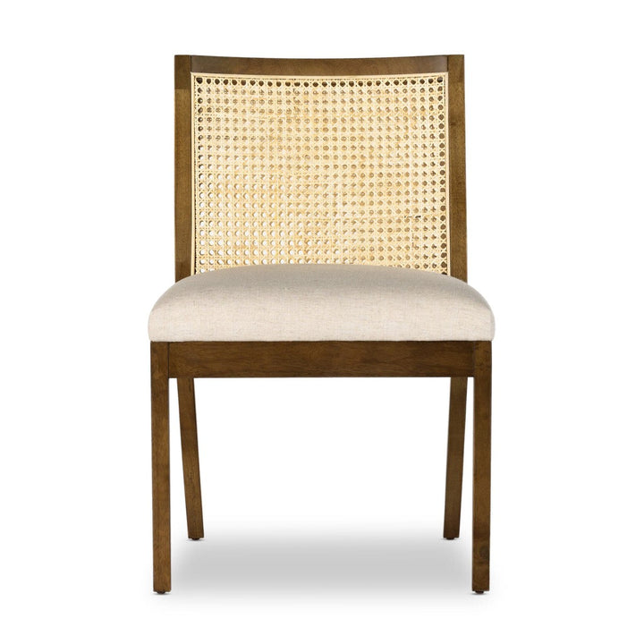 Angelina Cane Armless Dining Chair - Toasted Savile Flax