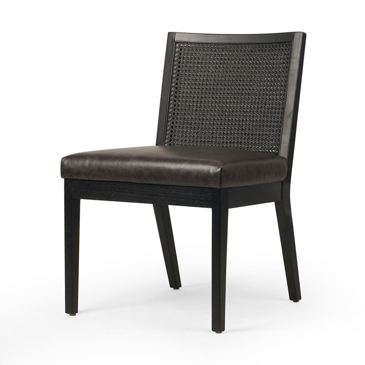 Isabella Cane Armless Dining Chair - Brushed Ebony - Sonoma Black