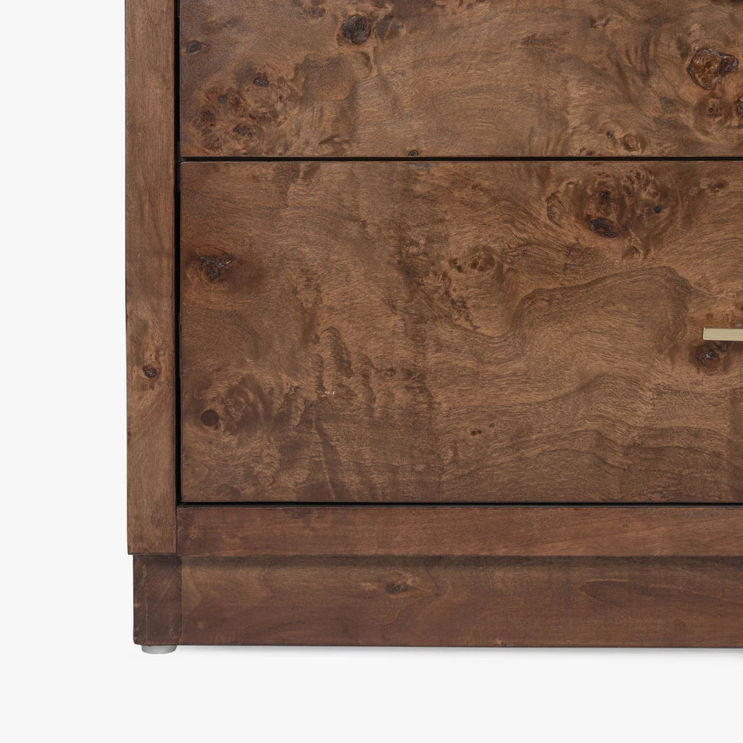 Wesley Burl 6-Drawer Dresser - Dark Burl