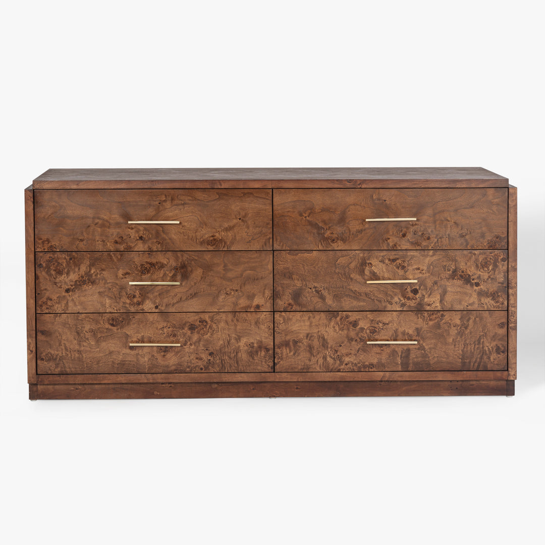 Co.House Wesley 6-Drawer Burl Dresser