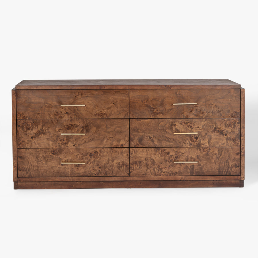 Co.House Wesley 6-Drawer Burl Dresser