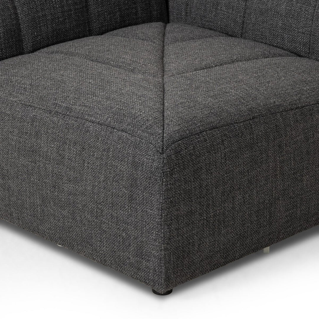 Build Your Own: Ashford Channeled Sectional - Corner Piece - Saxon Charcoal