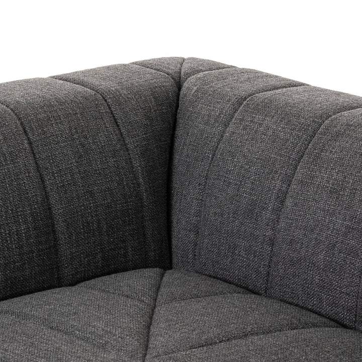 Build Your Own: Ashford Channeled Sectional - Corner Piece - Saxon Charcoal