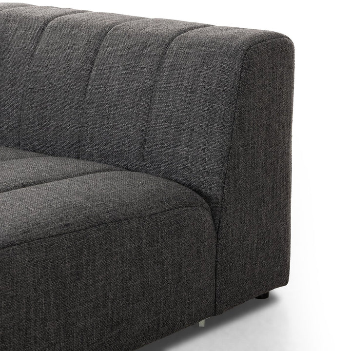 Build Your Own: Ashford Channeled Sectional - Laf Piece - Saxon Charcoal