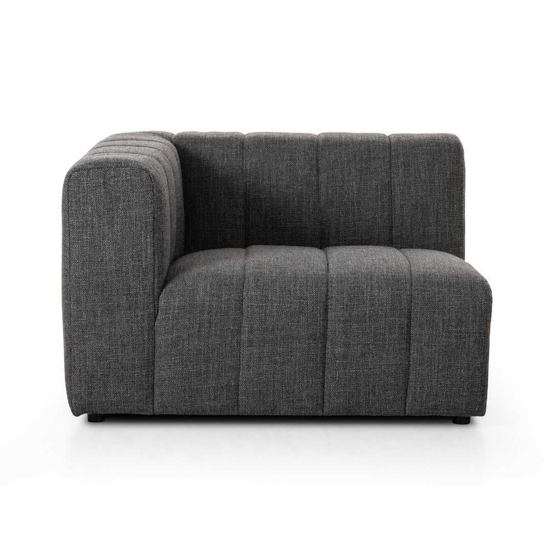 Build Your Own: Ashford Channeled Sectional - Laf Piece - Saxon Charcoal