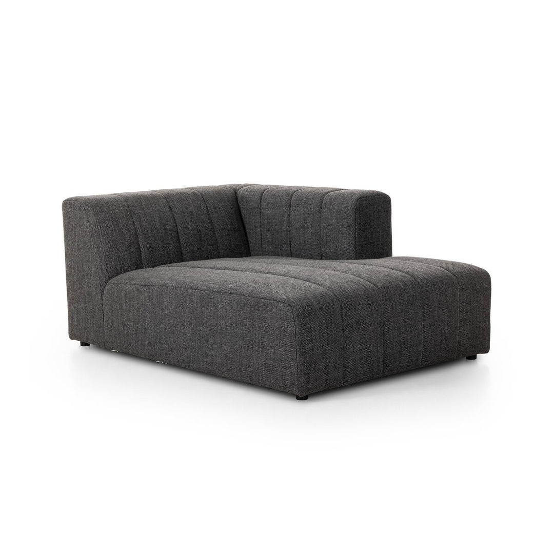 Build Your Own: Ashford Channeled Sectional - Right Chaise - Saxon Charcoal