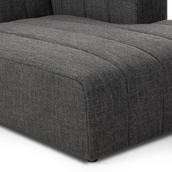 Build Your Own: Ashford Channeled Sectional - Right Chaise - Saxon Charcoal