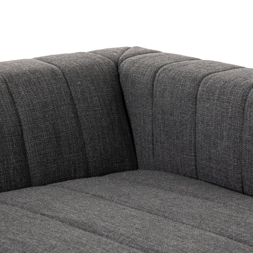 Build Your Own: Ashford Channeled Sectional - Right Chaise - Saxon Charcoal