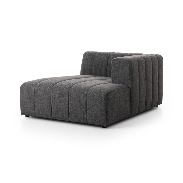 Build Your Own: Ashford Channeled Sectional - Right Chaise - Saxon Charcoal