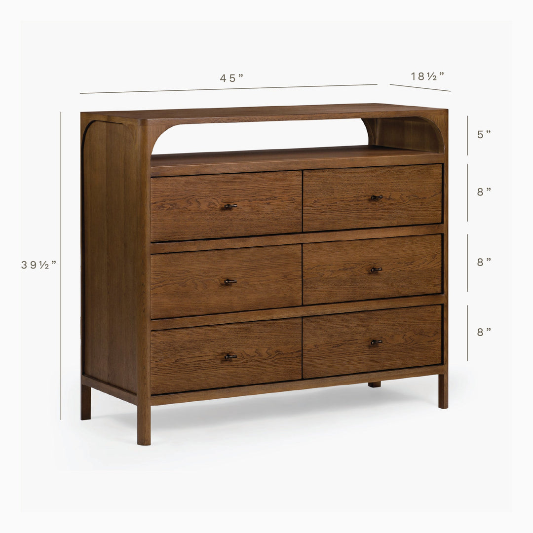 Co.House Cali 6-Drawer Oak Dresser