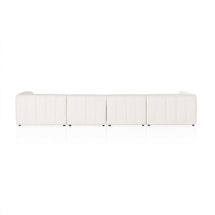 Logan Channeled 4-Piece Sectional - Fayette Cloud - Left Chaise