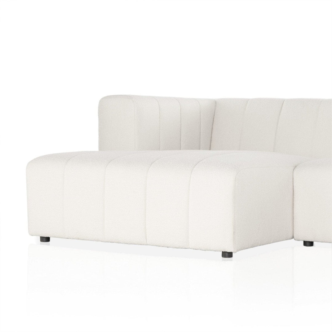 Logan Channeled 4-Piece Sectional - Fayette Cloud - Left Chaise