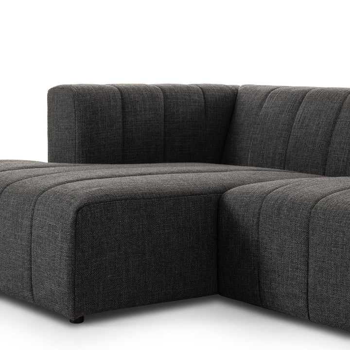 Ashford Channeled 2-Piece Sectional - Left Arm Facing - Saxon Charcoal