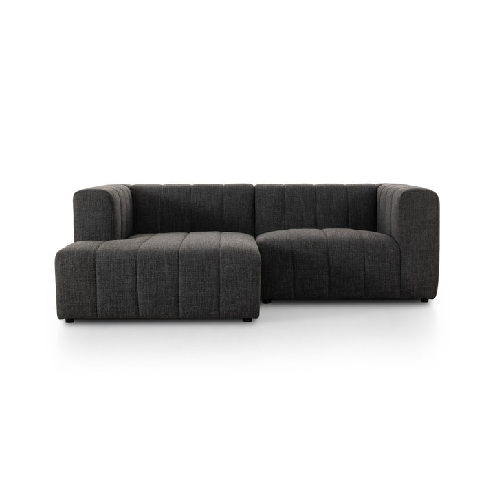 Ashford Channeled 2-Piece Sectional - Left Arm Facing - Saxon Charcoal