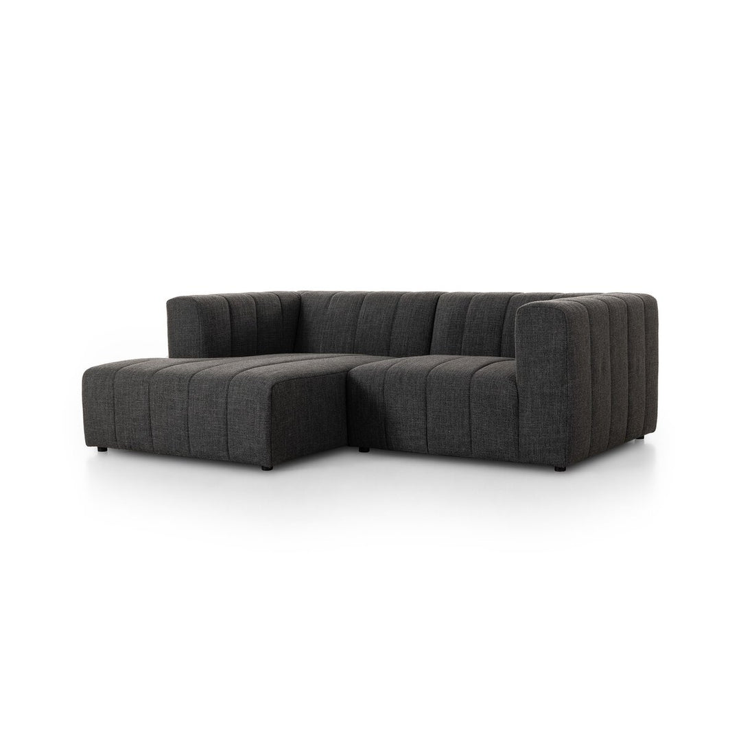 Ashford Channeled 2-Piece Sectional - Left Arm Facing - Saxon Charcoal