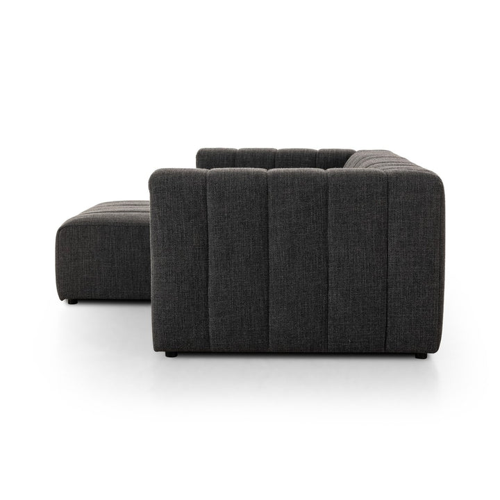 Ashford Channeled 2-Piece Sectional - Left Arm Facing - Saxon Charcoal