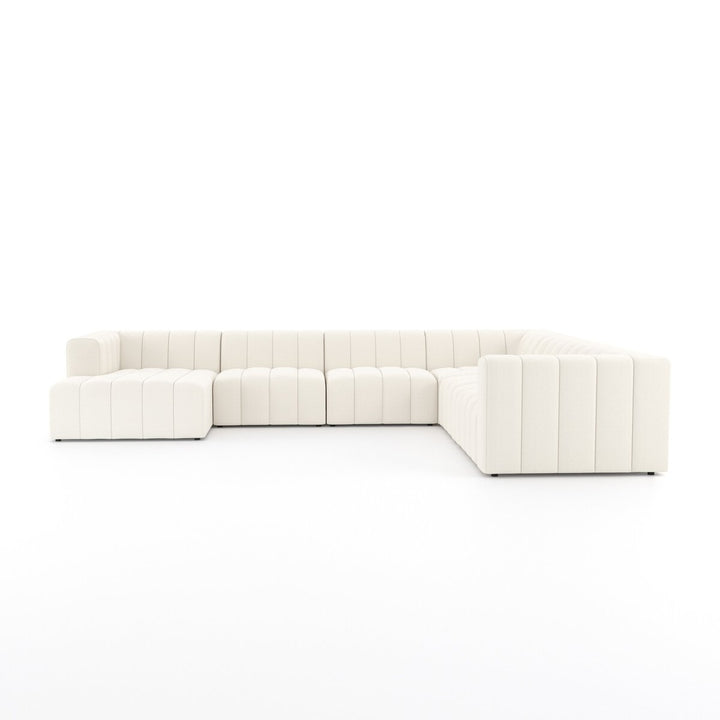 Ashford Channeled 6-Piece Sectional - Left Chaise - Fayette Cloud