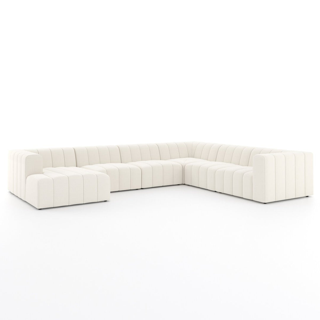 Ashford Channeled 6-Piece Sectional - Left Chaise - Fayette Cloud