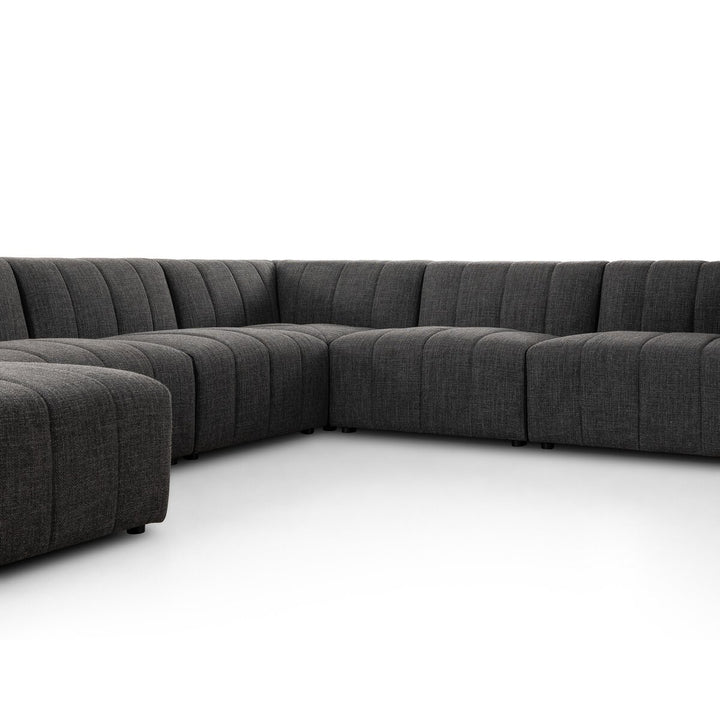 Ashford Channeled 6Pc Laf Chaise Sectional