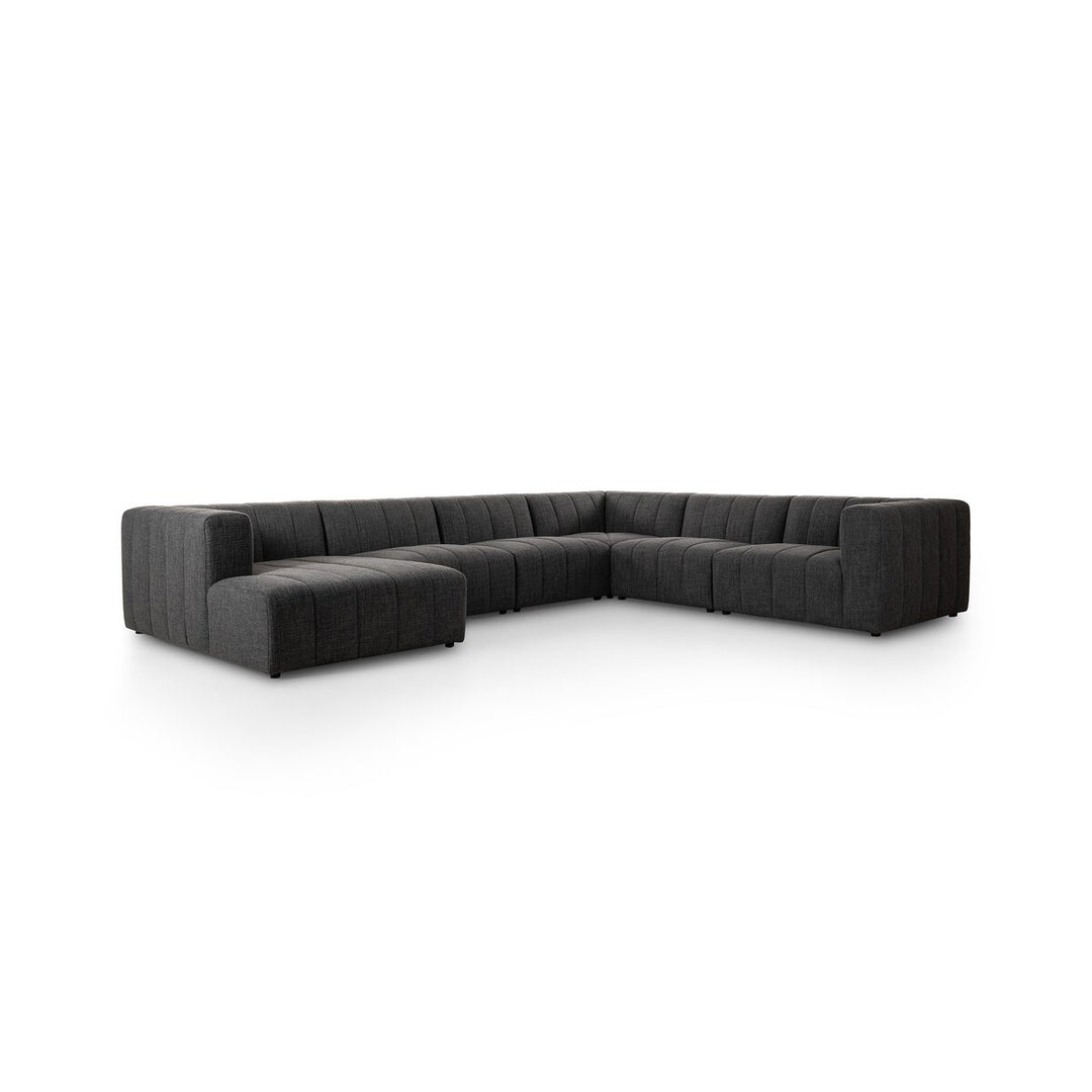 Ashford Channeled 6Pc Laf Chaise Sectional