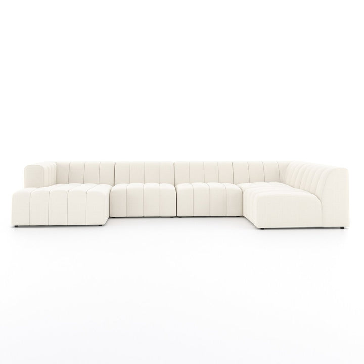 Ashford Channeled 5-Piece Sectional - Left Chaise - Fayette Cloud