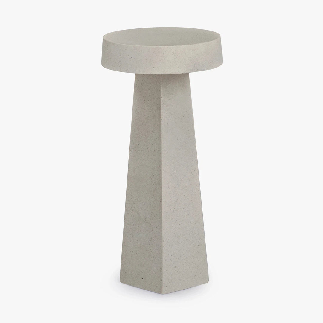 Obelisk Fibercement Drink Table - Texture White #2