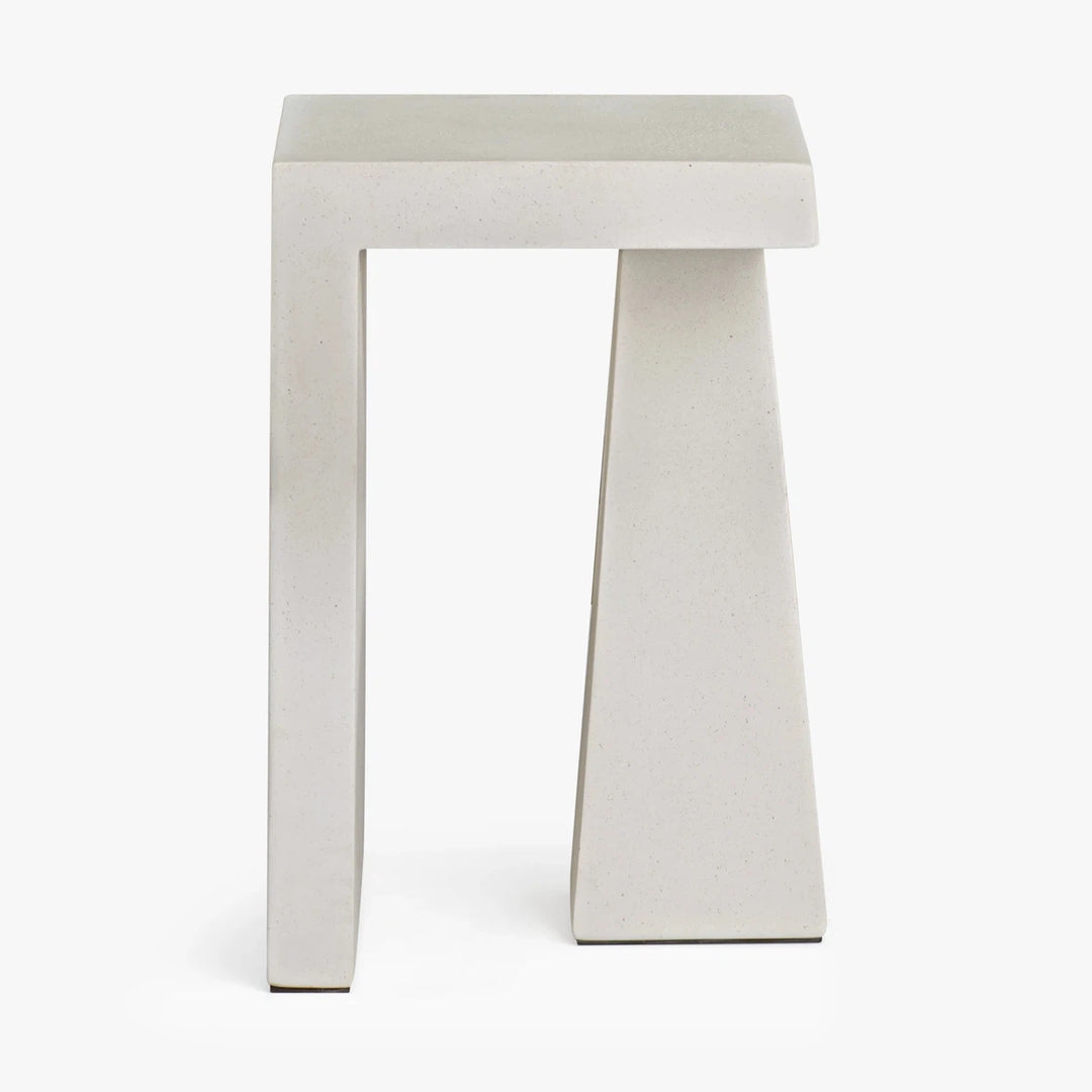 Obelisk Fibercement Side Table - Texture White #2